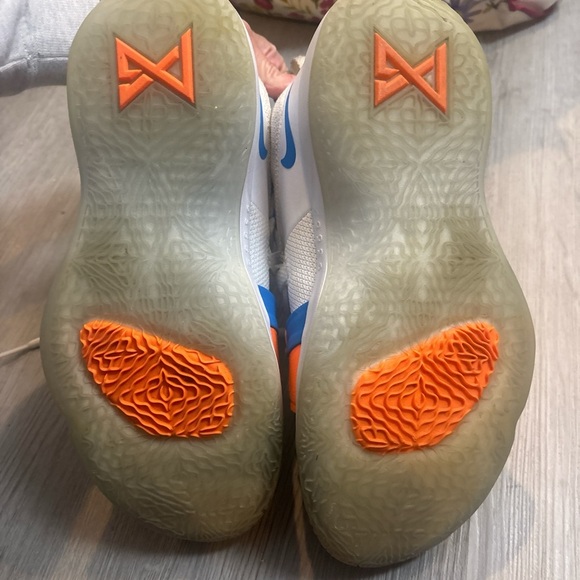 White and Orange Athletic Sneakers - Picture 6 of 6